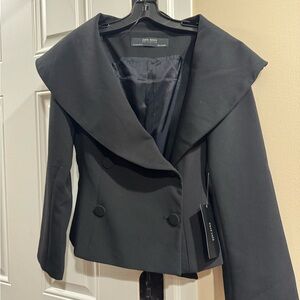 Zara Black Double-Breasted Women's Blazer